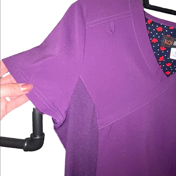 koi Other - Purple Koi V-neck scrub top